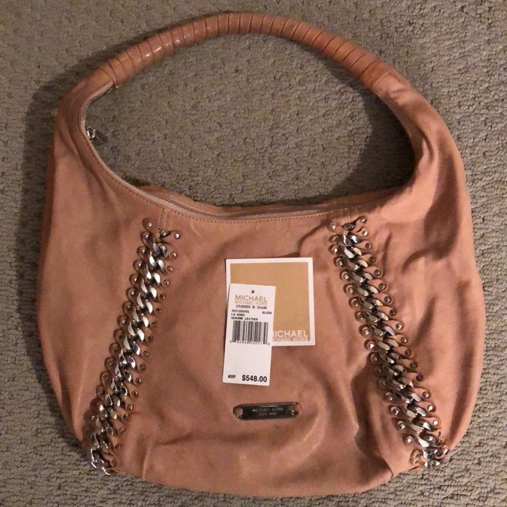 Michael Kors Blush/Silver Hobo